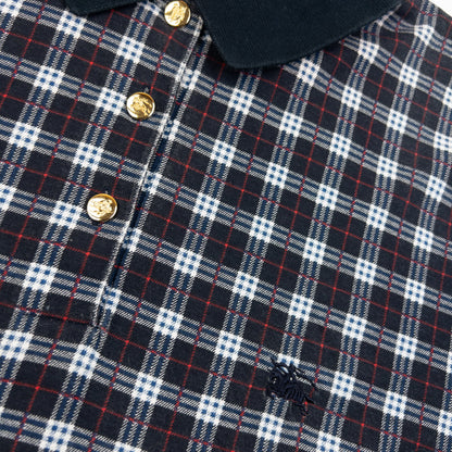 Vintage 90s Burberry Nova Check Polo Shirt Size XL | XL, Navy