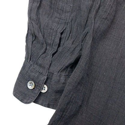 Vintage 90s Issey Miyake Linen Long Sleeve Button Up Linen Shirt Size XL | XL, Grey