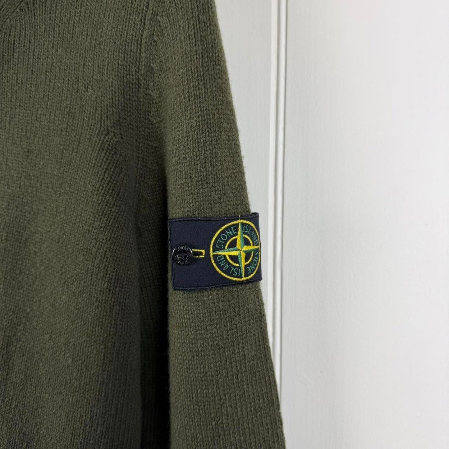 Stone Island Wool Hooded Knit Olive (M) | Medium, Olive