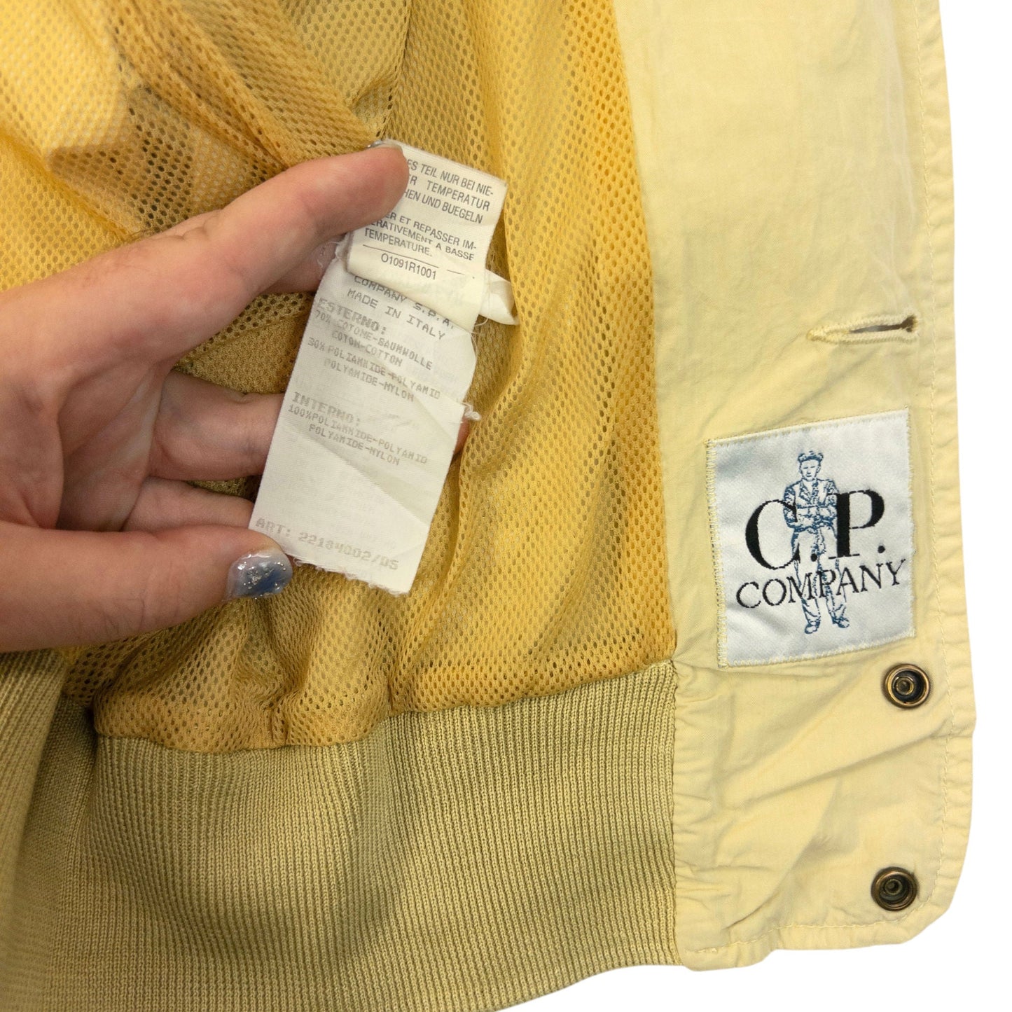 Vintage 1994 CP Company Flight Button Up Jacket Size S | Small, Cream