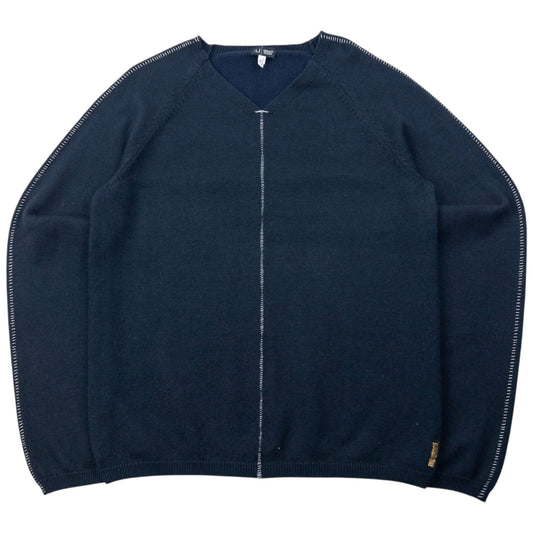 Vintage Armani Jeans Embroidered Jumper Size S