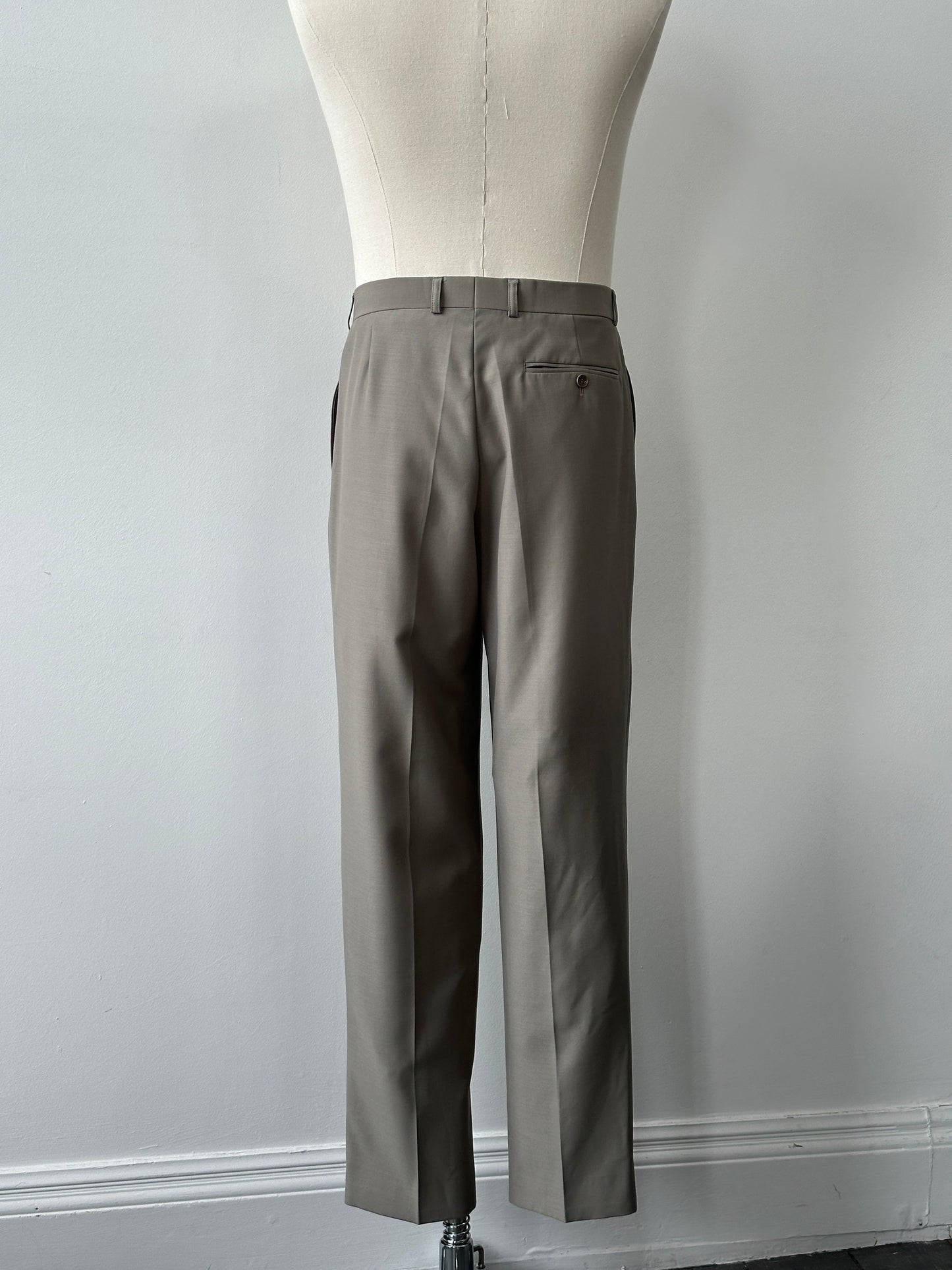 Balmain 2000s Wool Straight Leg Trousers - W32