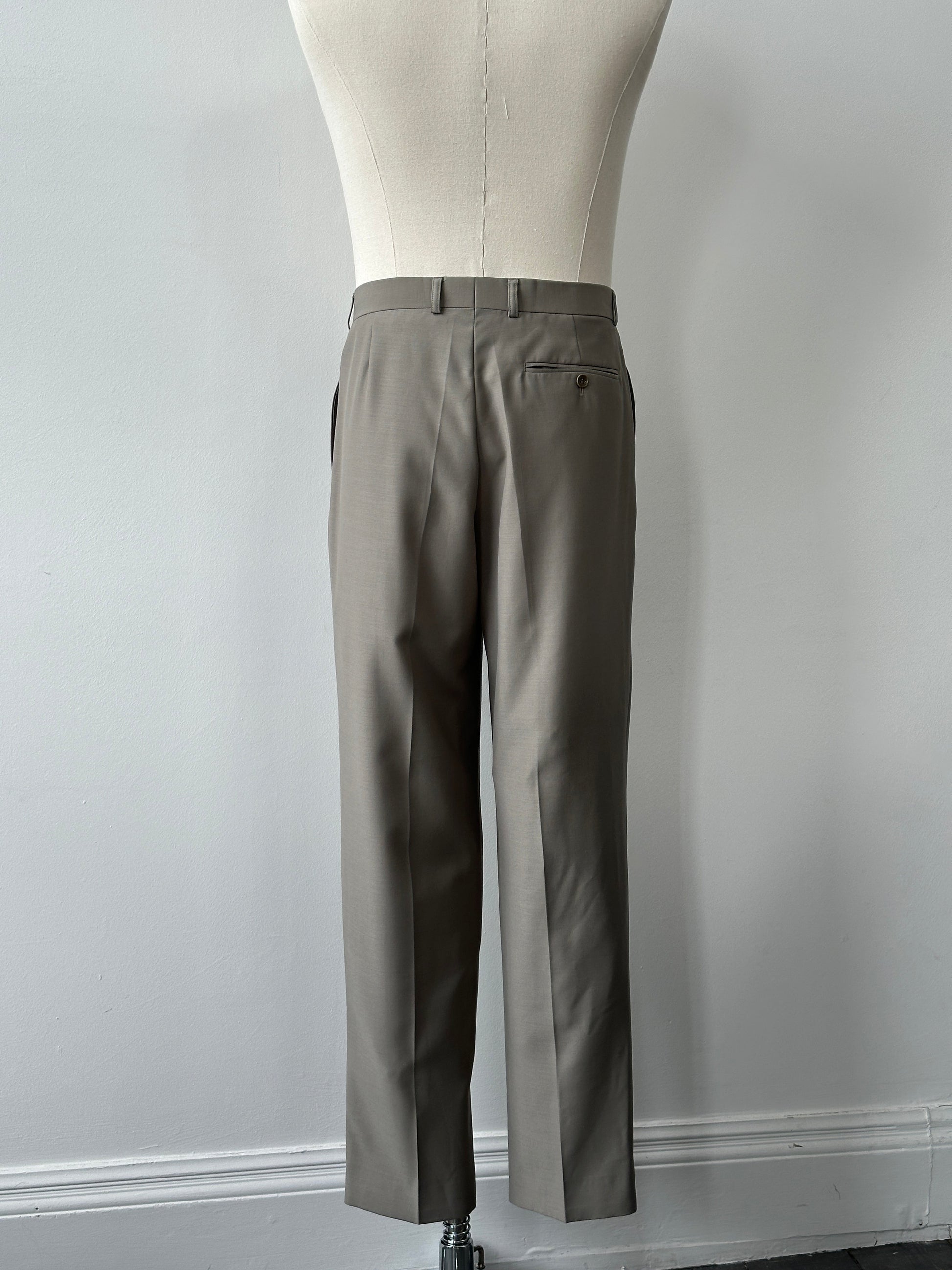 Balmain 2000s Wool Straight Leg Trousers - W32