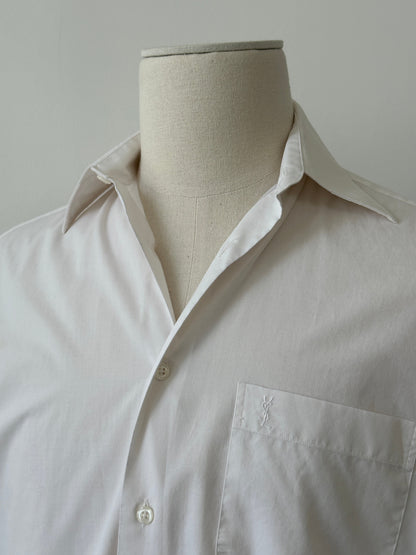 Yves Saint Laurent Pour Homme 2000s Cotton Short Sleeve Shirt - S