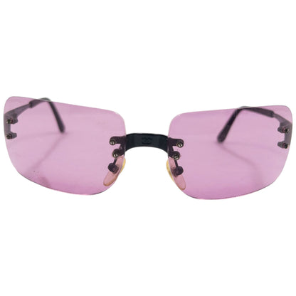 Vintage 2000s Chanel Rimless Sunglasses | O/S, Black