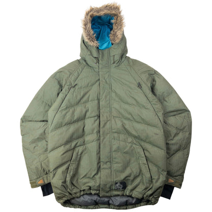 Vintage 2000s Oakley Fur Hood Puffer Jacket Size L | Large, Green