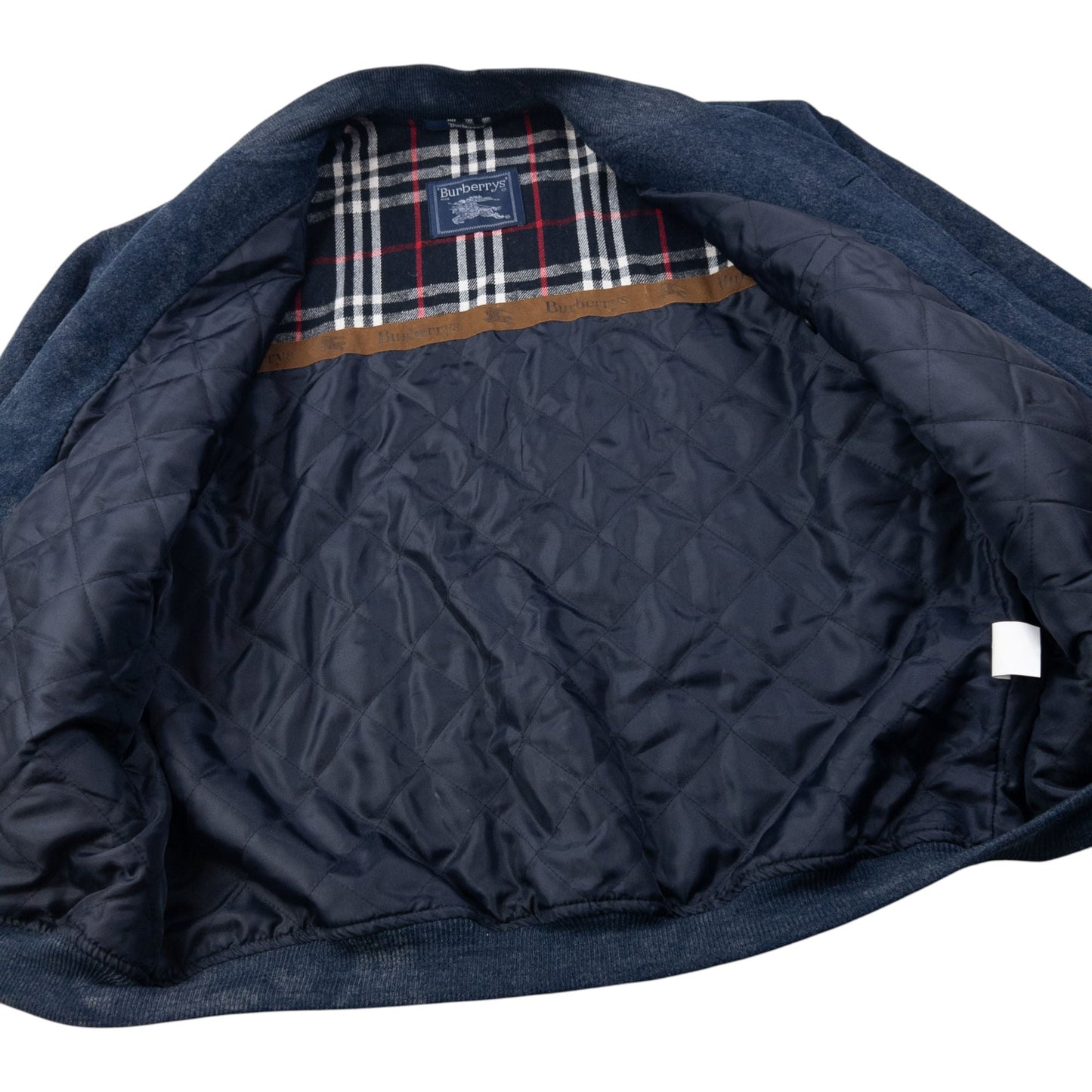 Vintage Burberry Button Up Wool Bomber Jacket Size L