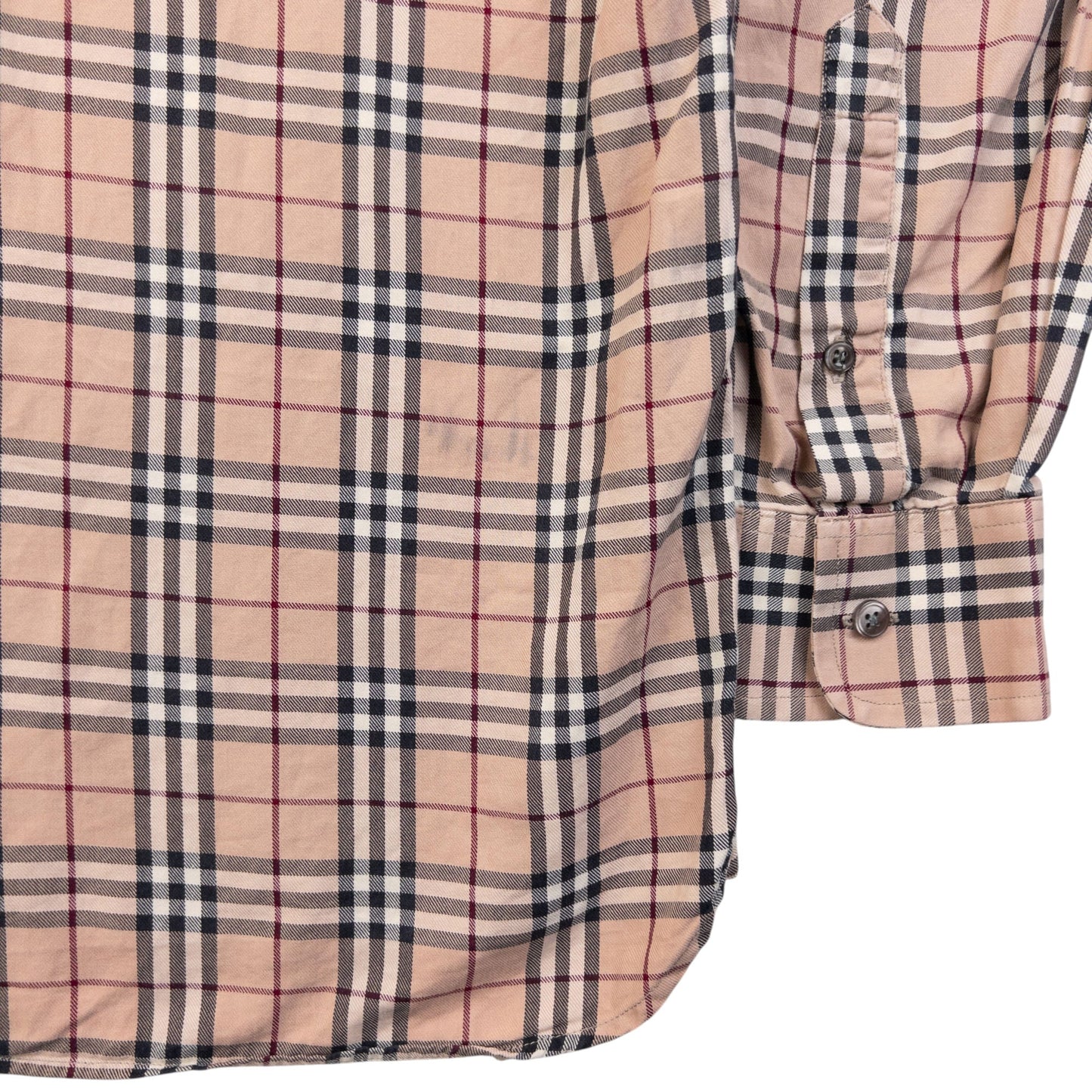 Vintage 2000s Burberry Nova Check Long Sleeve Button Up Shirt Size S | Small, Beige