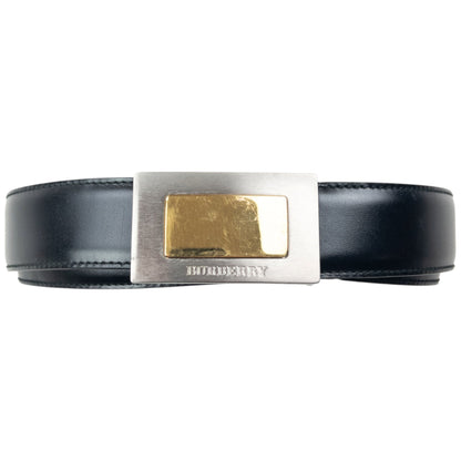 Vintage 2000s Burberry Leather Belt Size L | O/S, Black