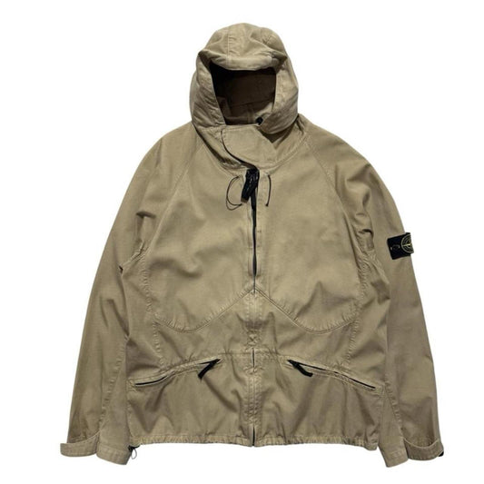 Stone Island Raso Flocatto Face Mask Jacket | XXL, Beige