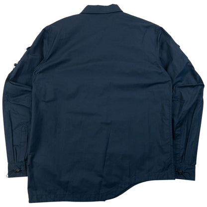 Vintage 2000s Maharishi Asymmetric Elastic Sleeve Button Up Shirt Size M | Medium, Navy