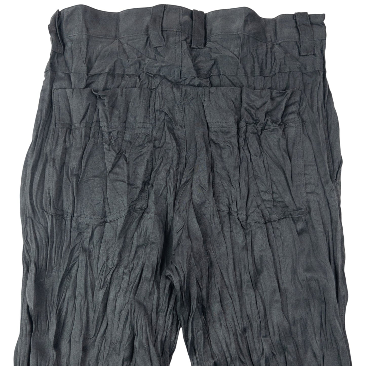 Vintage 90s Issey Miyake Crinkle Textured Trousers Size W29 | W29, Grey