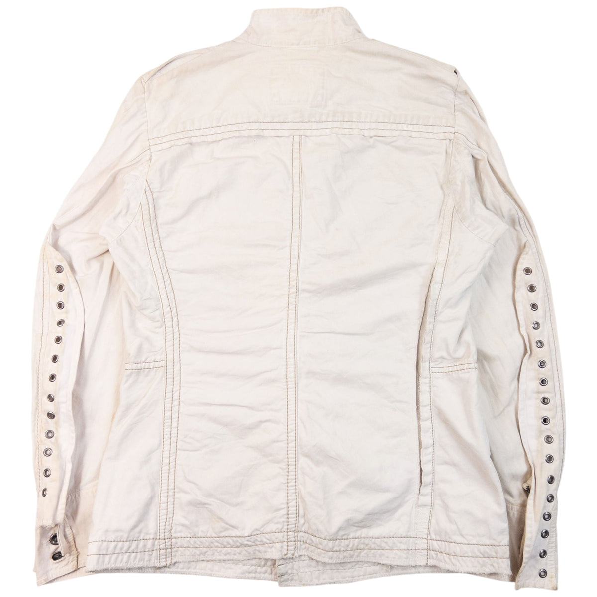 Vintage 2000s Marithe + Francois Girbaud Eyelet Jacket Womens Size L | Large, Cream