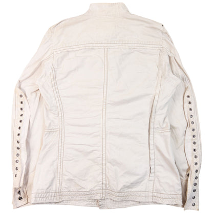 Vintage 2000s Marithe + Francois Girbaud Eyelet Jacket Womens Size L | Large, Cream