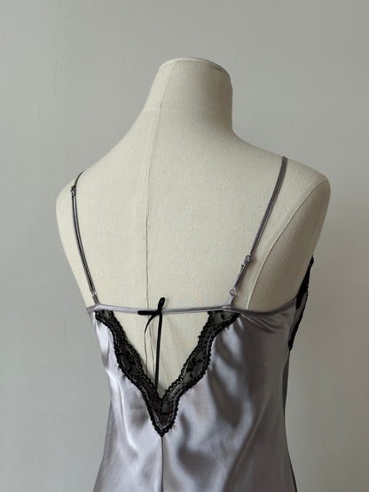 Vintage 2000s Satin Lace Mini Slip Dress - XS