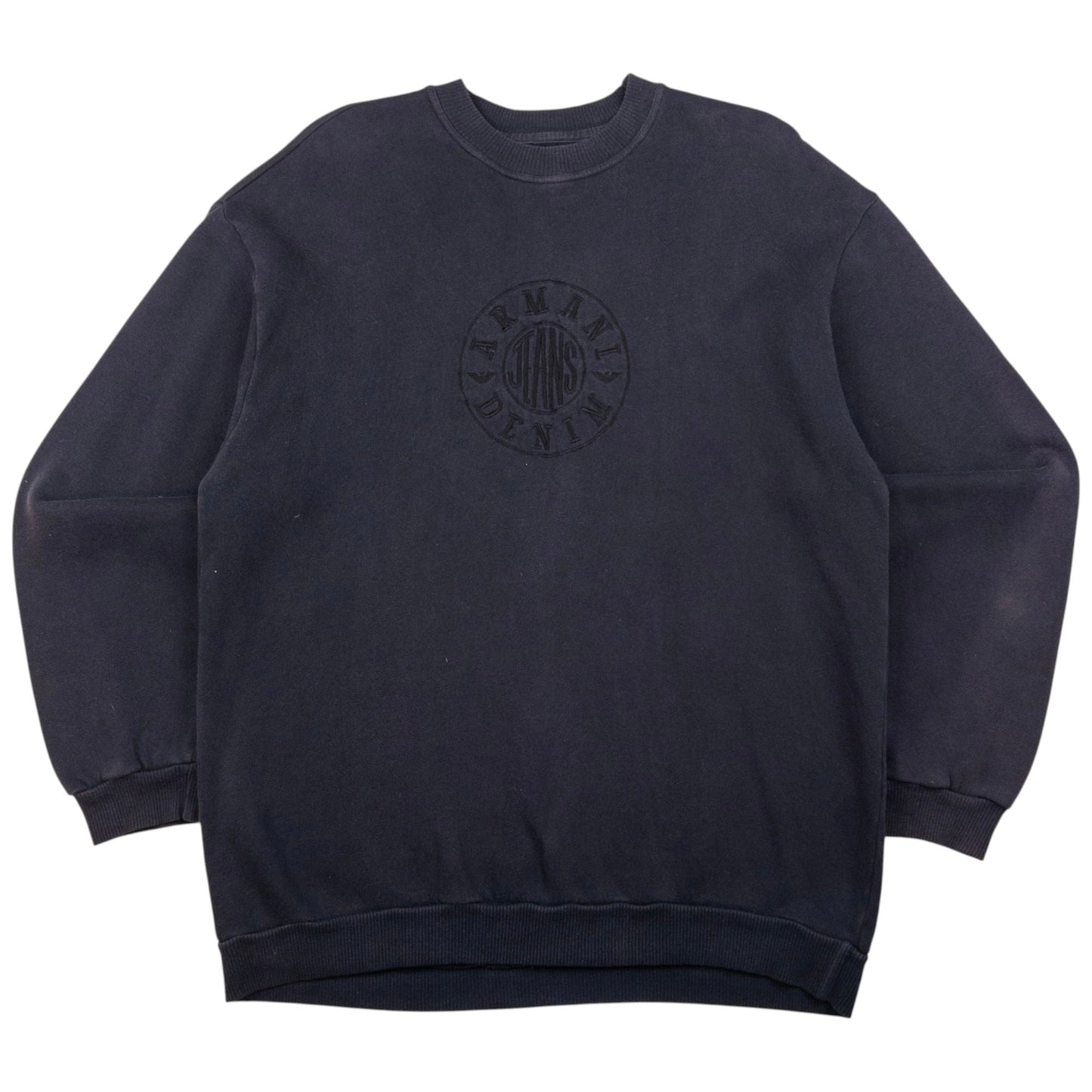 Vintage Armani Jeans Embroidered Sweatshirt Size M