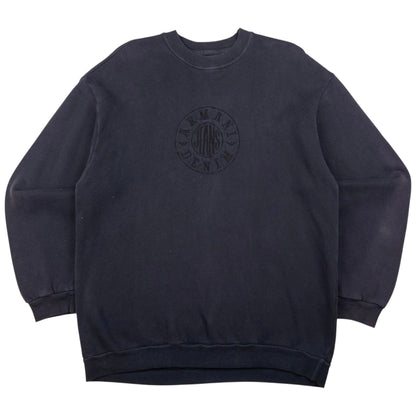 Vintage Armani Jeans Embroidered Sweatshirt Size M