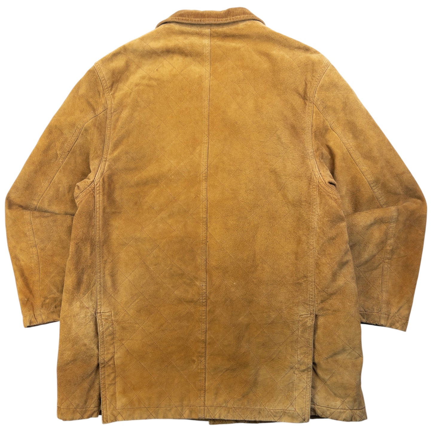 Vintage 90s Burberry Nova Check Lined Suede Leather Jacket Size L | Large, Brown