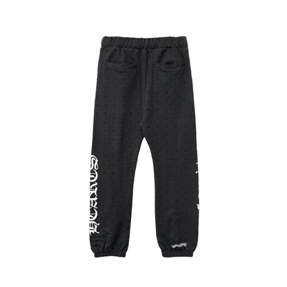 Chrome Hearts Monogram Horseshoe Logo Sweatpants | Medium, Black