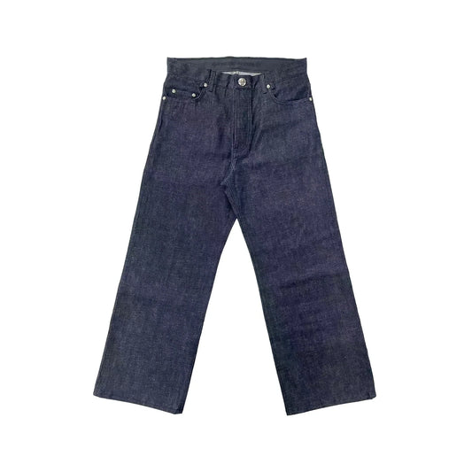 Chrome Hearts “KS” Baggy Indigo Selvedge Jeans | W34, Black