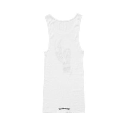Chrome Hearts Middle Finger Graphic Rib Tank Top | Small, Tan