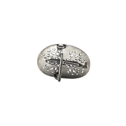 Chrome Hearts Silver Oval Keeper Cross Buckle | O/S, Silver