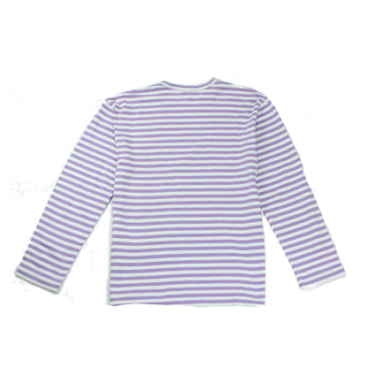 Comme des Garcons Play Little Red Heart Long Sleeve Stripe Tee (XL)  (L)  (L)