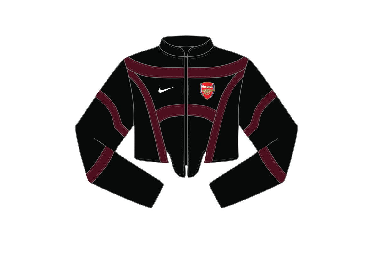 VT Rework: Custom Order – Leather Football Jacket | Arsenal, Red
