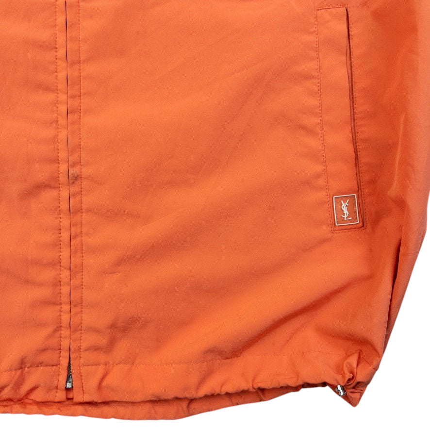 Vintage 90s YSL Yves Saint Laurent Zip Up Jacket Size M | Medium, Orange
