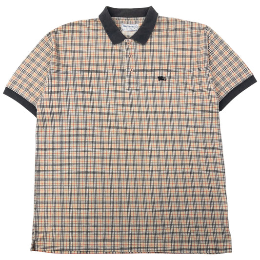 Vintage 90s Burberry Nova Check Polo Shirt Size L | Large, Multicoloured