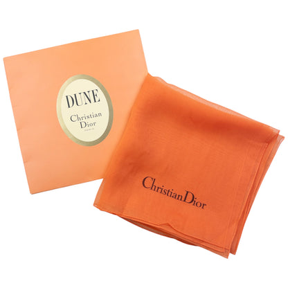 Vintage 90s Dior DUNE Sheer Chiffon Scarf | O/S, Orange