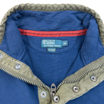 Vintage 2000s Polo Ralph Lauren Snap T Q Zip Sweatshirt Size XL | XL, Blue