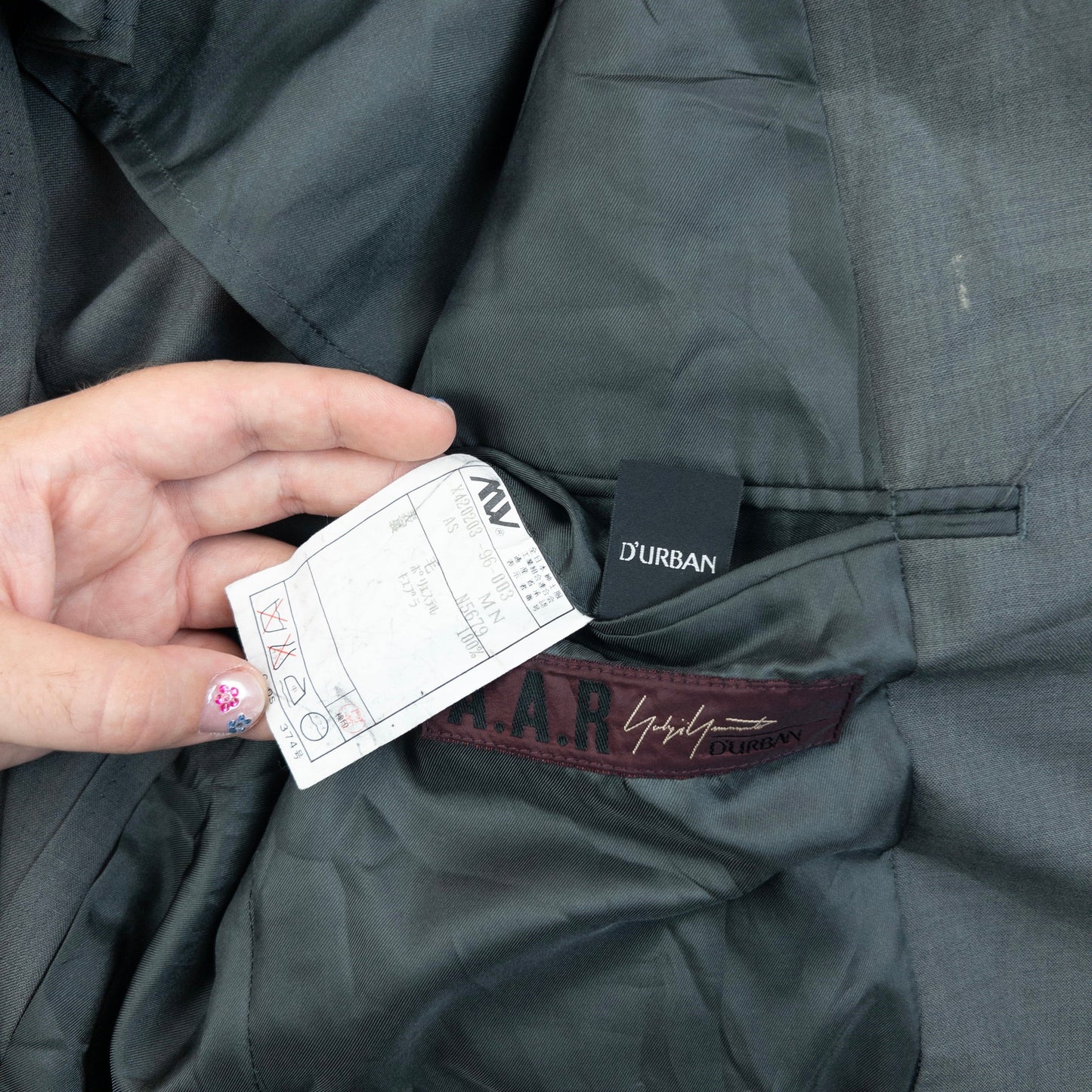 Vintage 90s Yohji Yamamoto D'Urban A.A.R Blazer Jacket Size M | Medium, Grey
