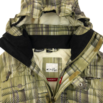 Vintage 2000s Oakley Pattern Zip Up Snowboarding Jacket Size S | Small, Green