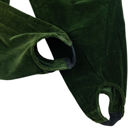 Vintage 90s Jean Paul Gaultier Velour Stirrup Trousers Size W32 | W32, Green