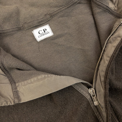 Vintage 2008 CP Company Q Zip Wool Hoodie Size L | Large, Brown