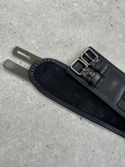 Vintage 1990s Leather Double Buckle Belt Bag - W30-34