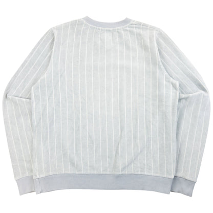 Vintage 2000s Stussy Striped Velour Sweatshirt Size XS | XS, Grey