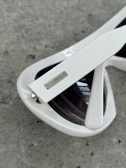 Versace 2000s Oversized Shield Logo Sunglasses