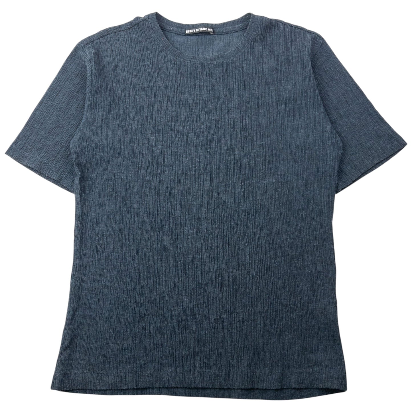 Vintage 2000s Issey Miyake MEN Crinkle T Shirt Size S | Small, Grey