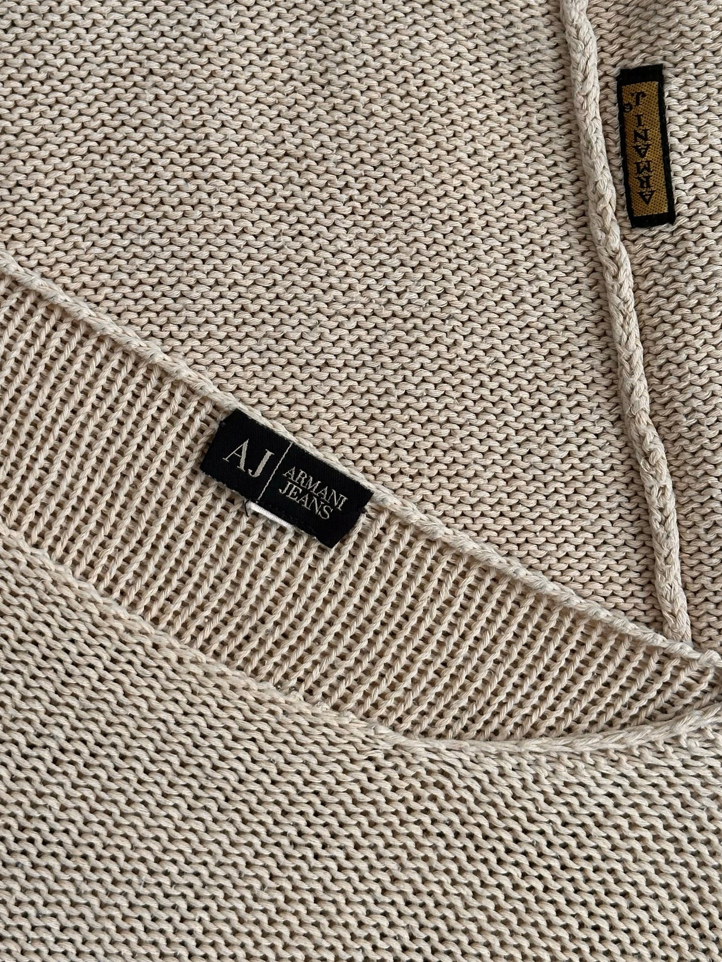 Armani Jeans 1990s Pure Cotton Knit Jumper - M