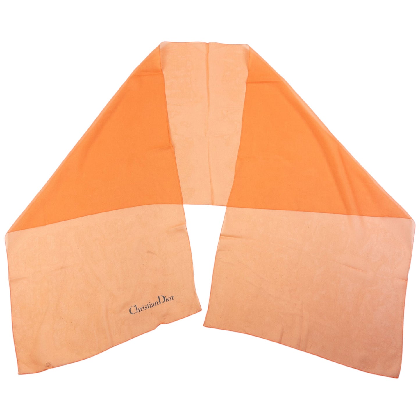Vintage 90s Dior DUNE Sheer Chiffon Scarf | O/S, Orange