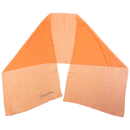 Vintage 90s Dior DUNE Sheer Chiffon Scarf | O/S, Orange