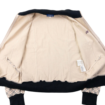 Vintage Burberry Blue Label Nova Check Zip Up Sweatshirt Womens Size S