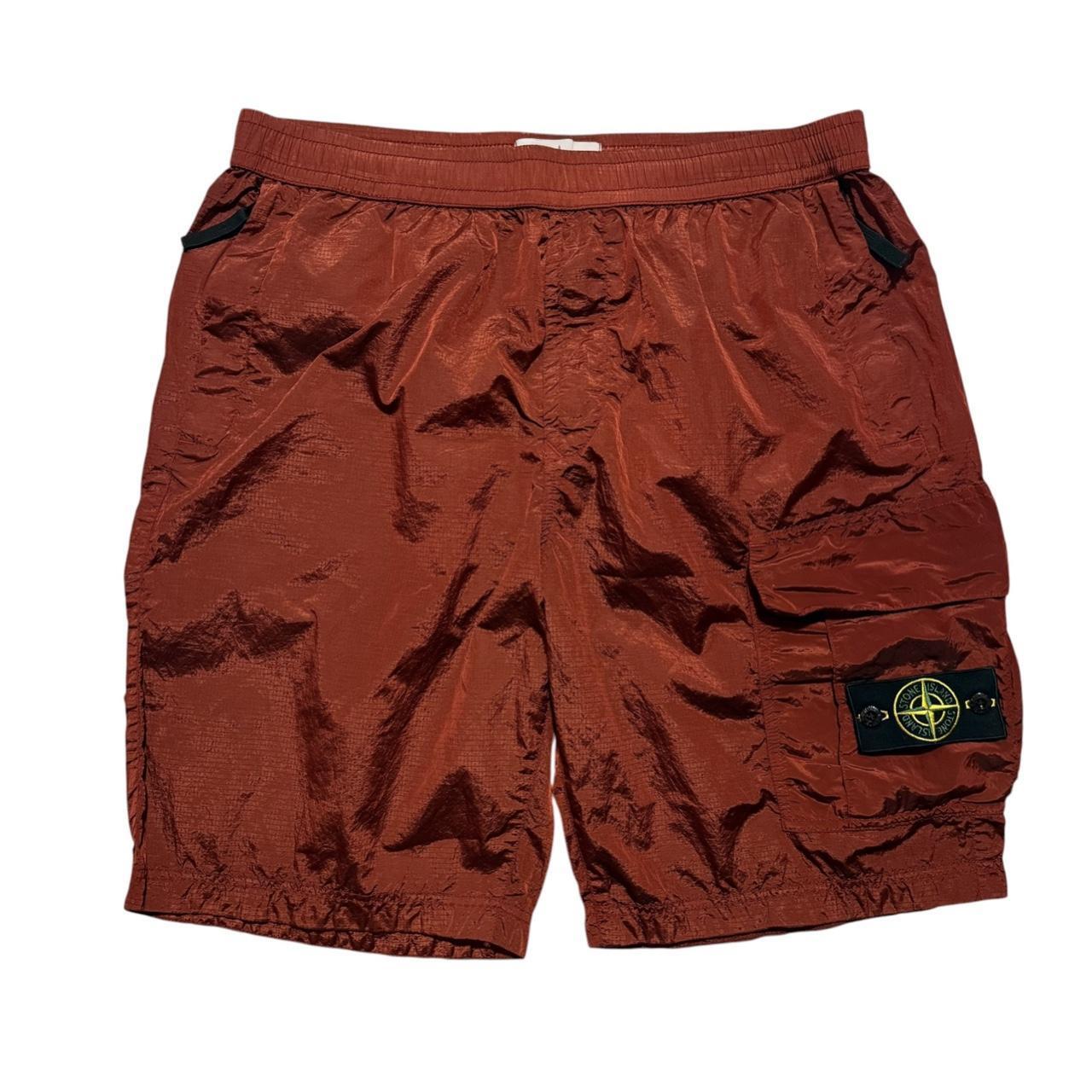 Stone Island Nylon Cargo Shorts | W34, Rust