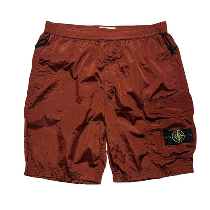 Stone Island Nylon Cargo Shorts | W34, Rust