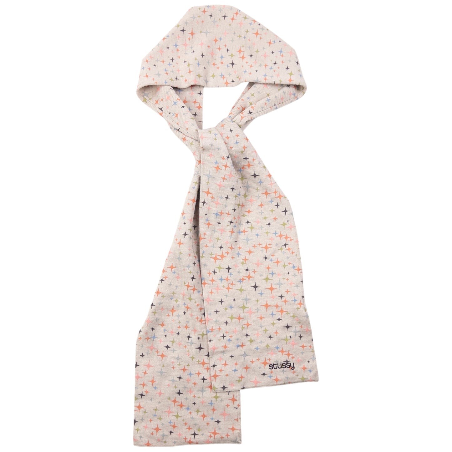 Vintage Stussy Sparkle Star Pattern Scarf