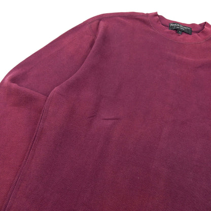Vintage 90s YSL Yves Saint Laurent Jumper Size L | Large, Burgundy