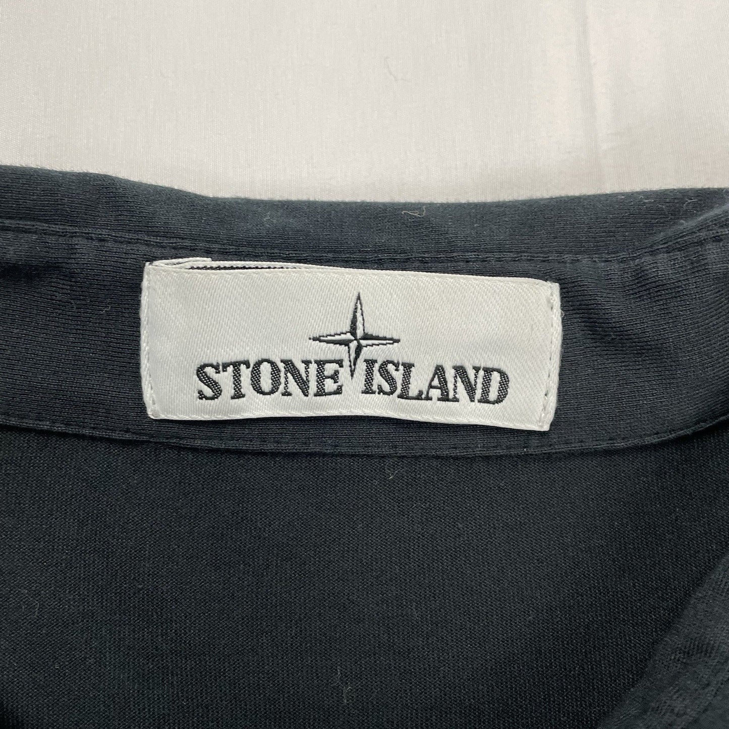 Stone Island Long Sleeve Polo, Size XL | Stone island, Black