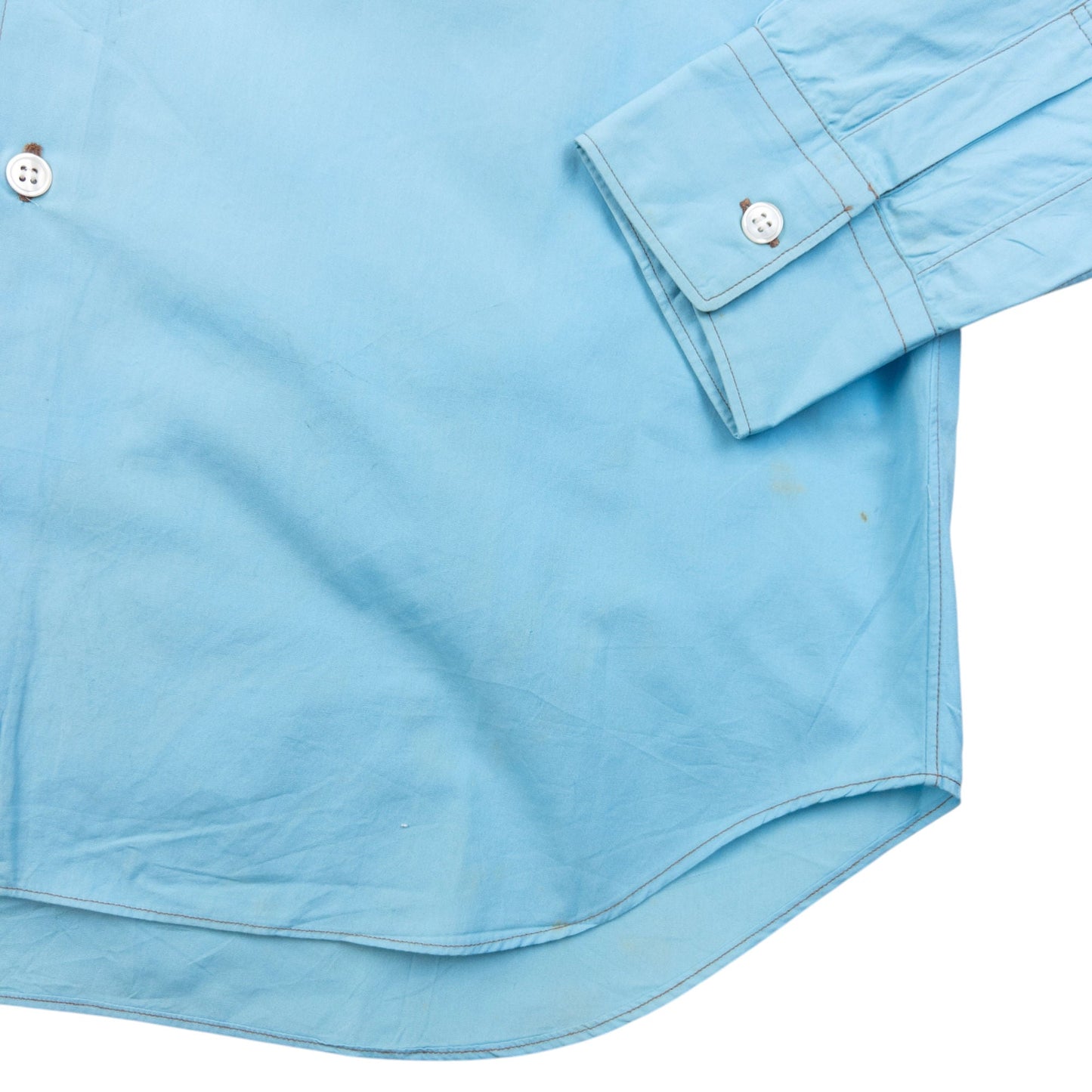 Vintage 2000s Comme Des Garçons SHIRT Long Sleeve Button Up Shirt Size M | Medium, Blue